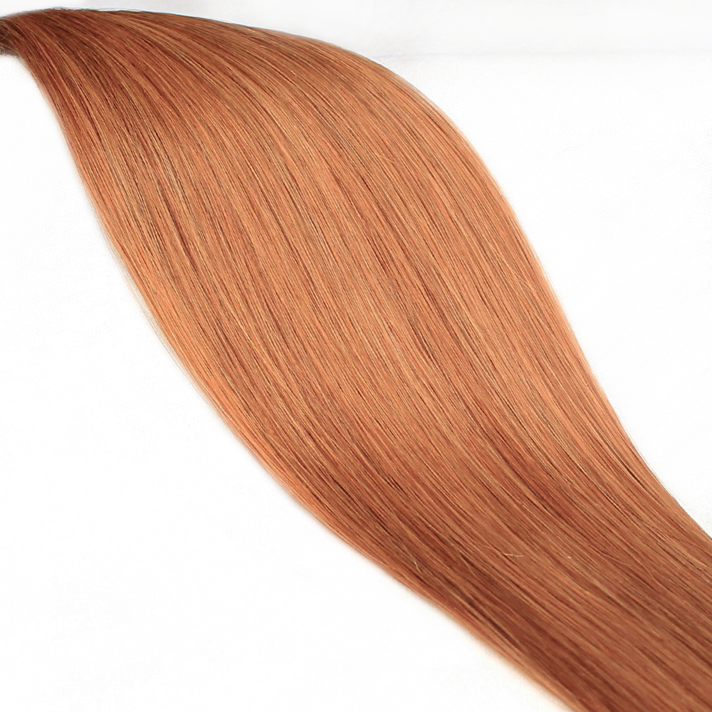 22 Inch 3mm Prebonded Keratin I-Tip - Straight 50g | 100% Remy Human Hair-33 Light Mahogany-Doctored Locks