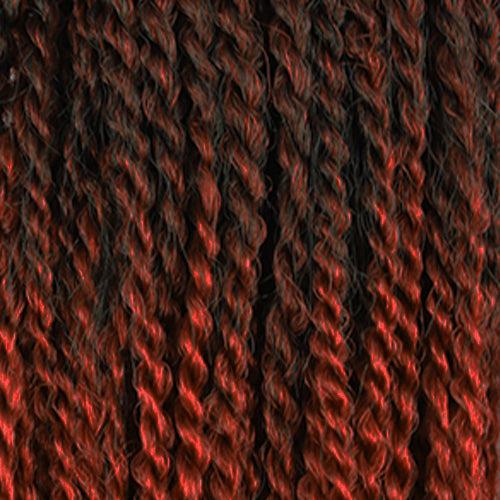 RastAfri Senegal Soul | Kanekalon Twist Hair Extensions-Braiding Hair-Doctored Locks-T1B35 Natural Black Copper Red Tips Twists-Doctored Locks