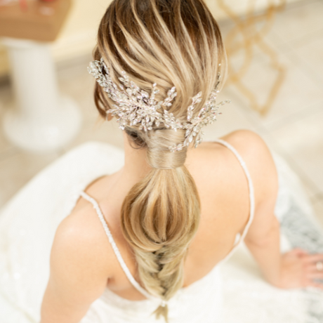 Hair extension services for weddings and prom.
