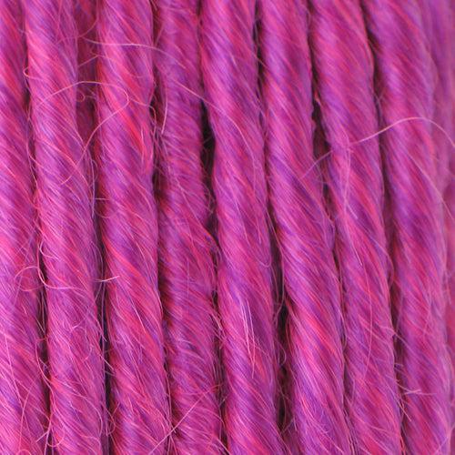 16 Inch Premade DE Dreadlocks 10 Count | Synthetic Hair Extensions-Neon Violet and Hot Pink DE-Doctored Locks