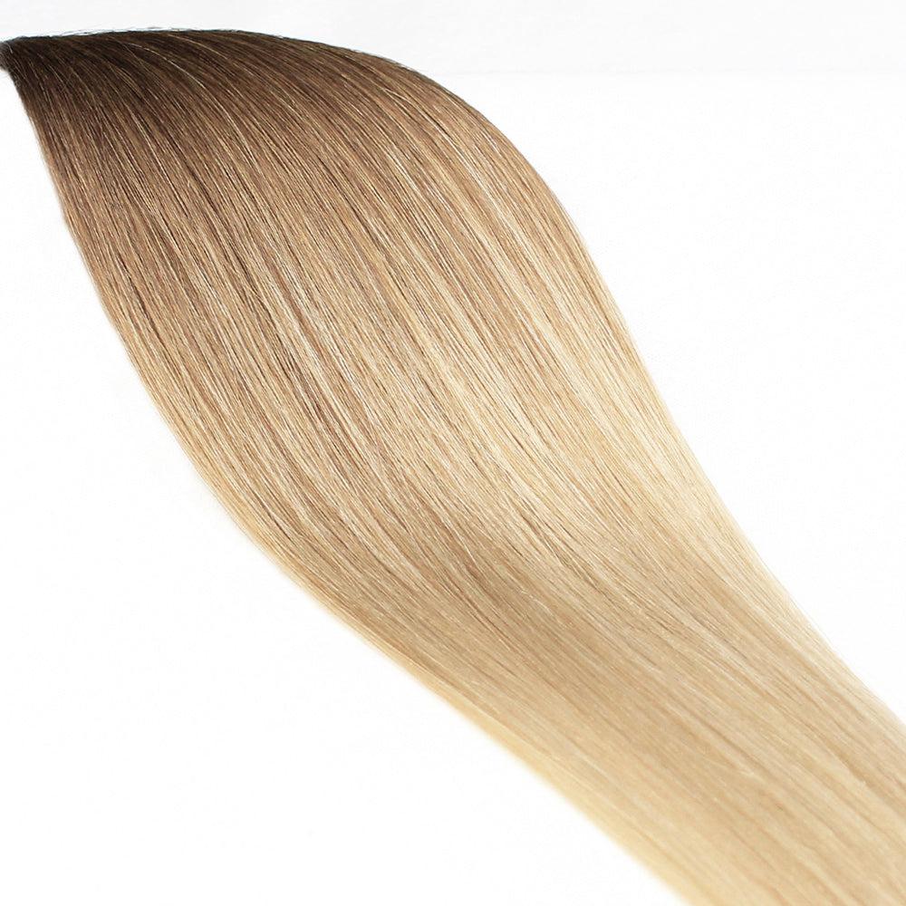 18 Inch 3mm Prebonded Keratin I-Tip - Straight 50g | 100% Remy Human Hair-T418 True Ash Chocolate Ombre-Doctored Locks