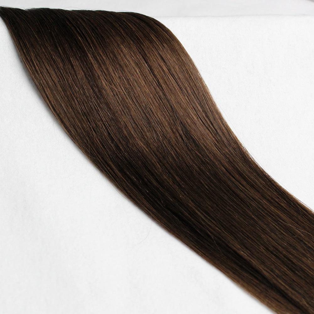18 Inch Bliss Flex Tip Nano Extensions 40g | 100% Remy Human Hair-4 Chocolate-Doctored Locks