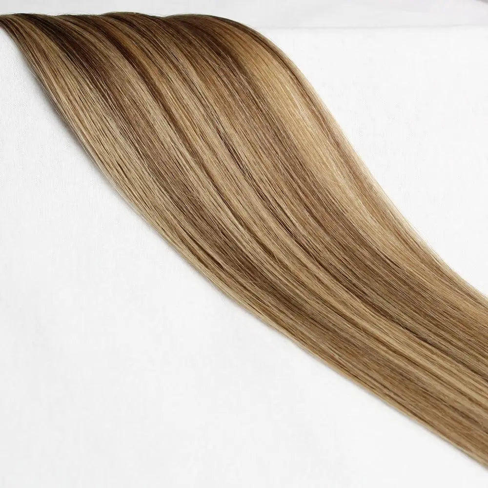18 Inch Bliss Flex Tip Nano Extensions 40g | 100% Remy Human Hair-M624 Tiramisu-Doctored Locks
