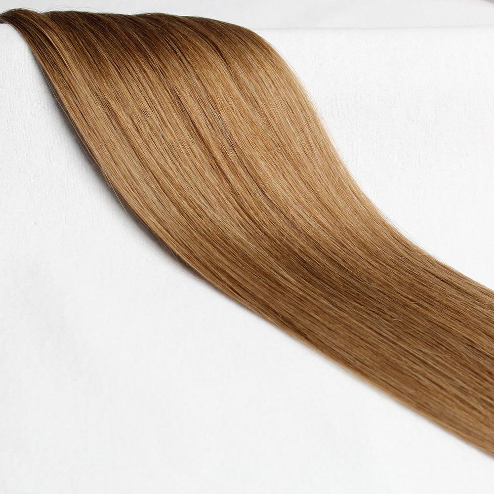 18 Inch Bliss Micro Fine Wefts - Hand Tied Straight 52g | 100% Remy Human Hair-10 Caramel-Doctored Locks