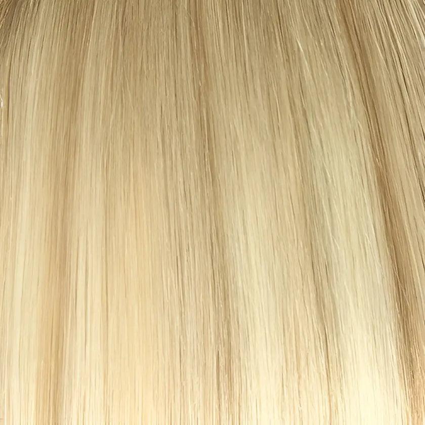 18 Inch Bohyme Luxe Micro Fine Wefts - Hand Tied Ocean Breeze 114g | 100% Remy Human Hair-T18A60 Pale Ash Lightest Pale Platinum Ombre-Doctored Locks
