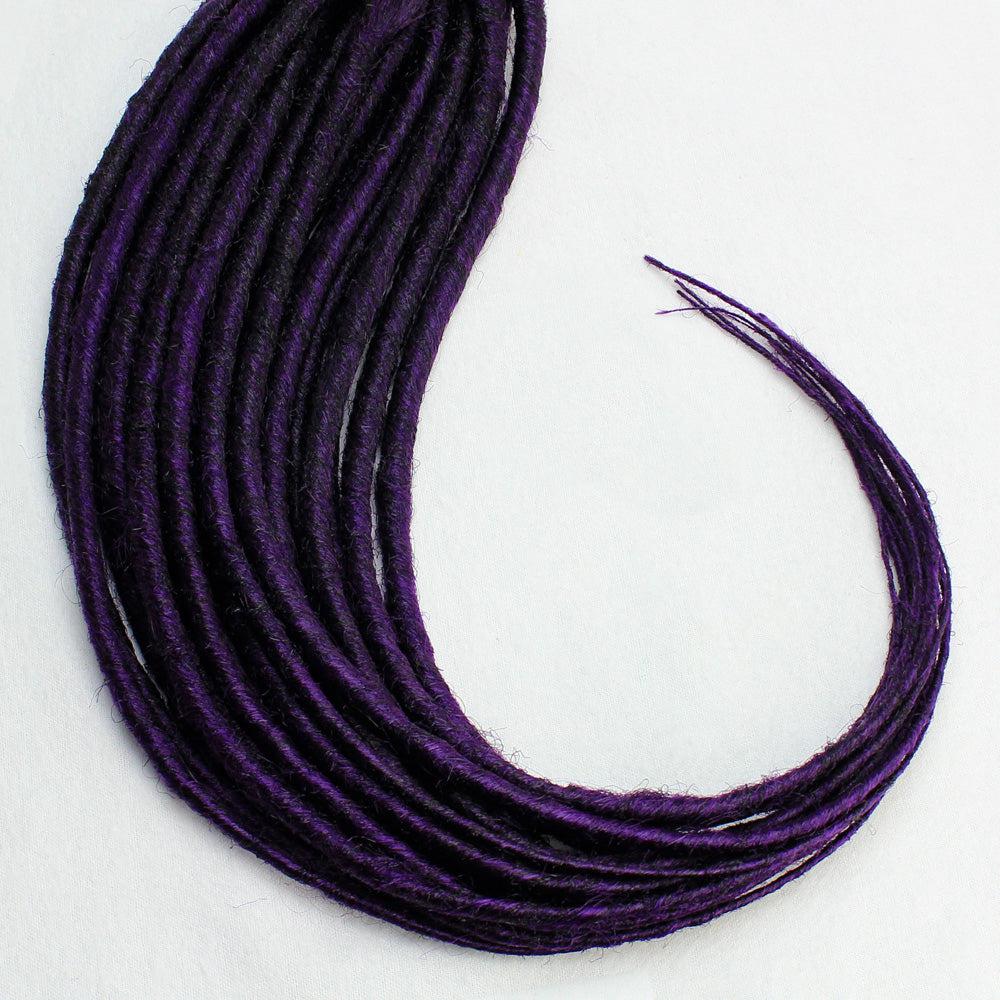 22 Inch Backcombed DE Dreads 10 Count | Synthetic Hair Extensions-Velvet Pansy Dreads-Doctored Locks