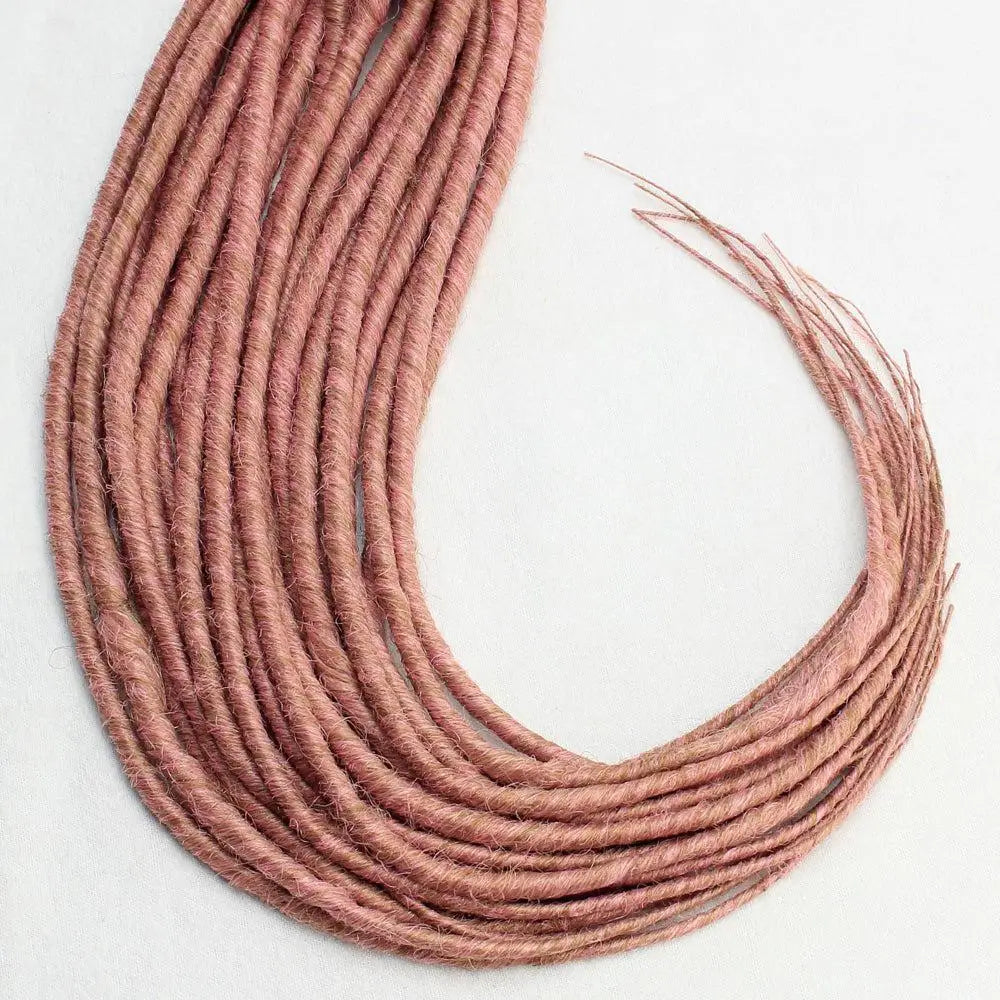 22 Inch Backcombed DE Dreads 10 Count | Synthetic Hair Extensions-Vintage Rose Dreads-Doctored Locks
