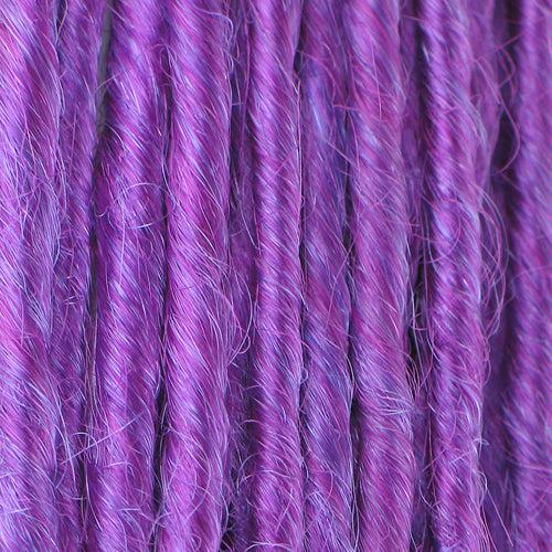 22 inch Premade DE Dreadlocks 10 Count | Synthetic Hair Extensions-Dk Purple and Neon Violet DE-Doctored Locks