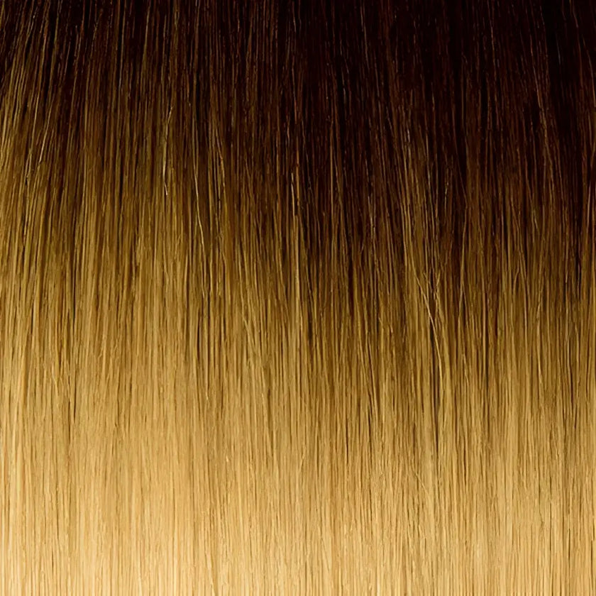 26 Inch Bohyme Essentials Volumizing Clip Set - Straight 114g | 100% Remy Human Hair-T2BL22 Espresso Ash Platinum Ombre-Doctored Locks