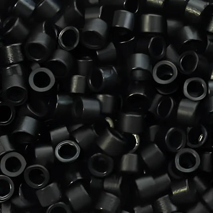 2mm Linkies Beads 250 Count Pack - Type A-Black Beads-Doctored Locks