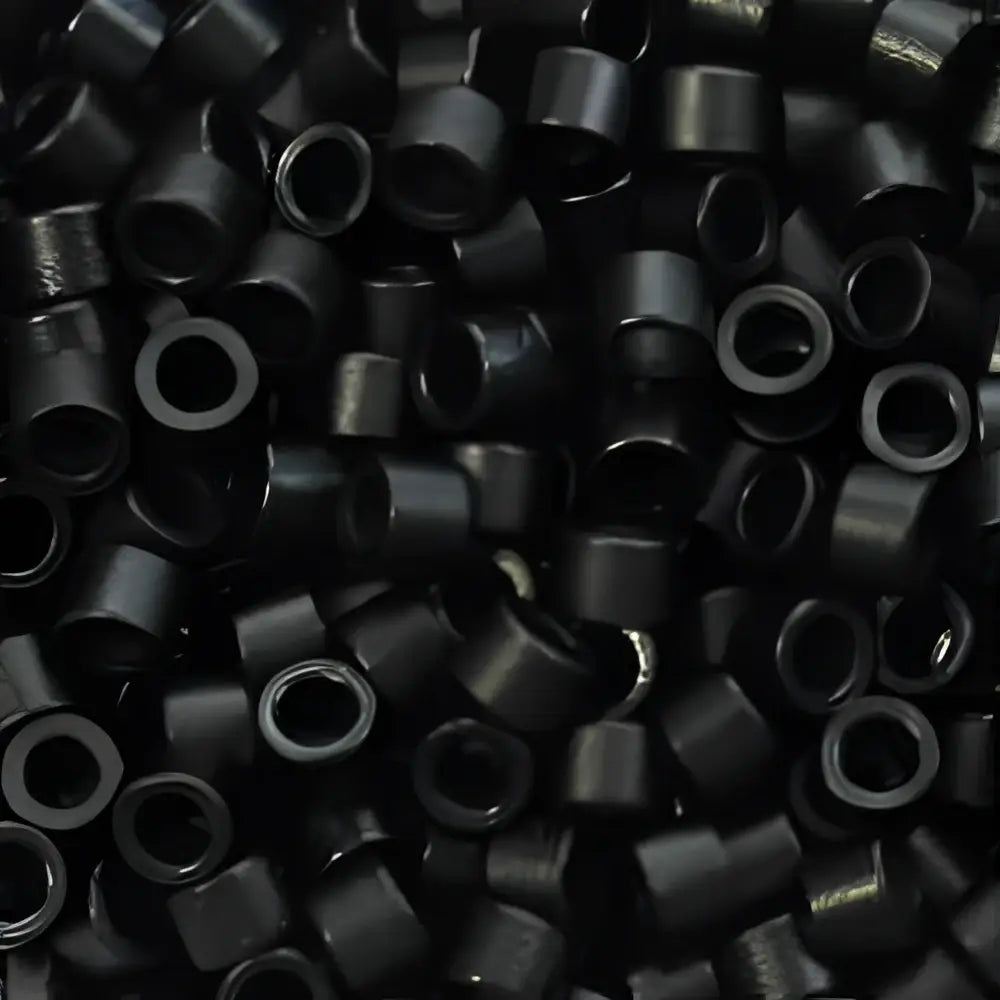 2mm Linkies Micro Beads 250 Count Jar Type A | Nickel Free-Black Beads-Doctored Locks