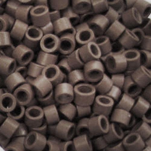 3mm Silicone Linkies Micro Beads 250 Count Jar Type E | Nickel Free-Light Brown Beads-Doctored Locks
