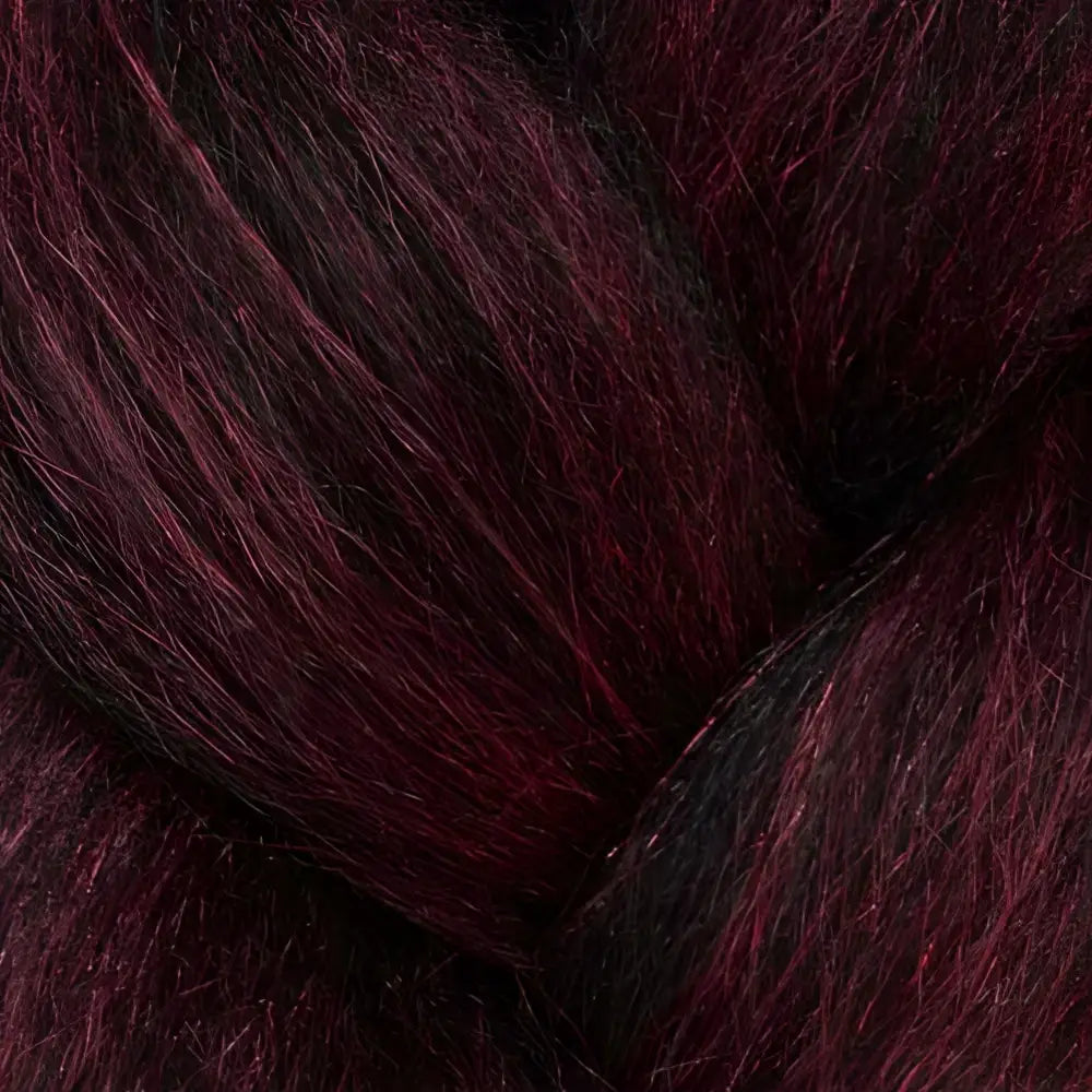 48 Inch Modu Anytime 60g | Kanekalon Jumbo Braid Hair Extensions-Black Burgundy Mix Synth-Doctored Locks