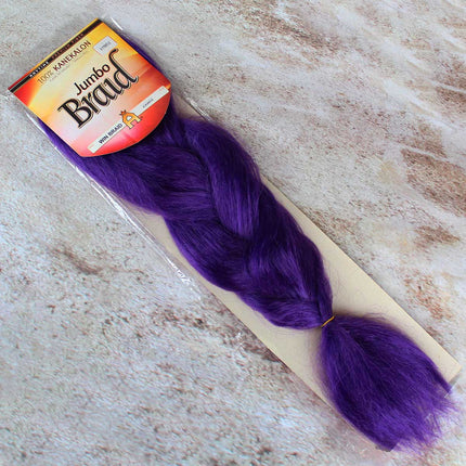 Full 48 inch long Modu Kanekalon Jumbo Braid 60 gram hair pack in purple