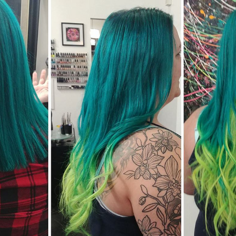 Transformation. Before and after hair extensions