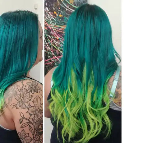 With hair extensions