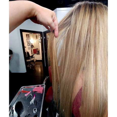 added hair extension for length and thickness