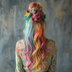 bright fun multicolored hair extensions