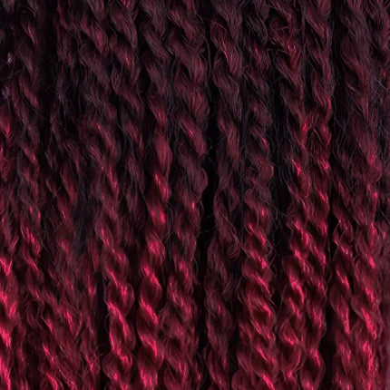 RastAfri Senegal Soul | Kanekalon Twist Hair Extensions-Braiding Hair-Doctored Locks-T1BBG Natural Black Burgundy Tips Twists-Doctored Locks