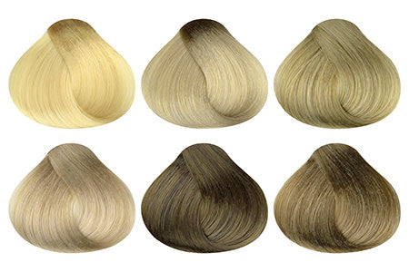 blonde hair swatches