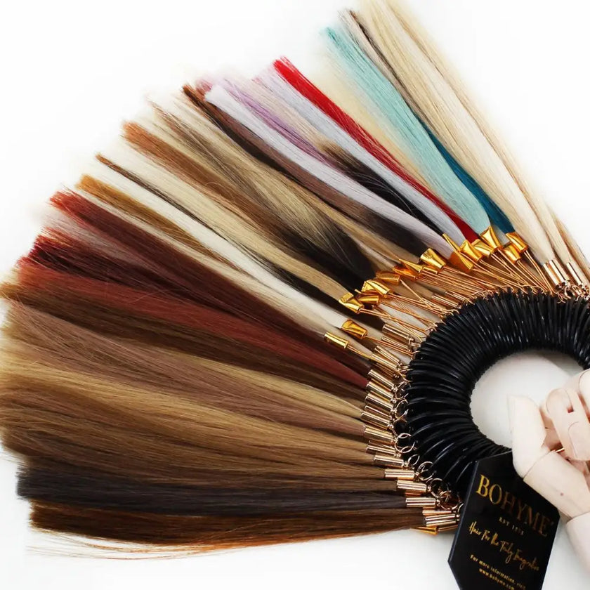 All Bohyme Colors on Swatch Ring for extension color matching