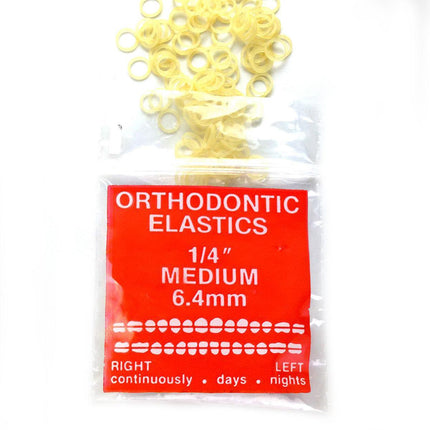 100 count clear orthodontic ortho bands with original packaging