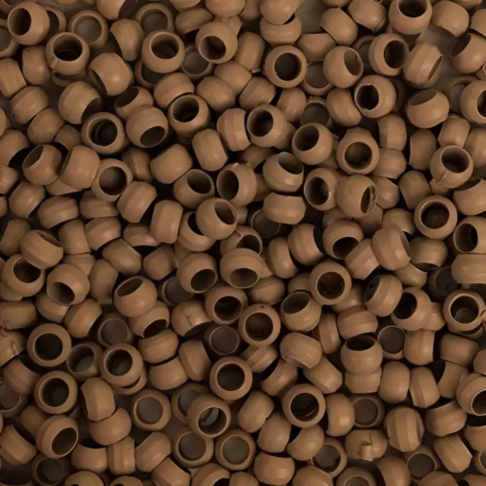 Nano Beads 250 Count Jar | Smallest Microlinks-Light Brown Nano-Doctored Locks