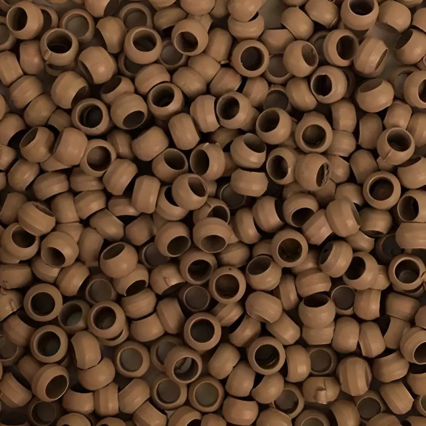Nano Beads 250 Count Jar | Smallest Microlinks-Light Brown Nano-Doctored Locks