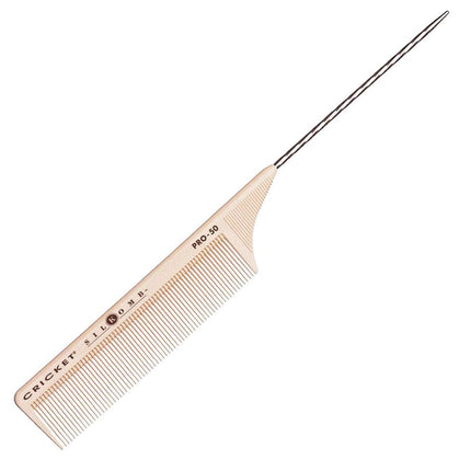 Pro 50 Cricket Silkomb comb with pin tail on white background