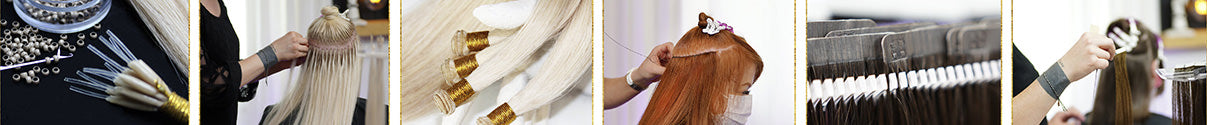 side by side comparison of different hair extension methods