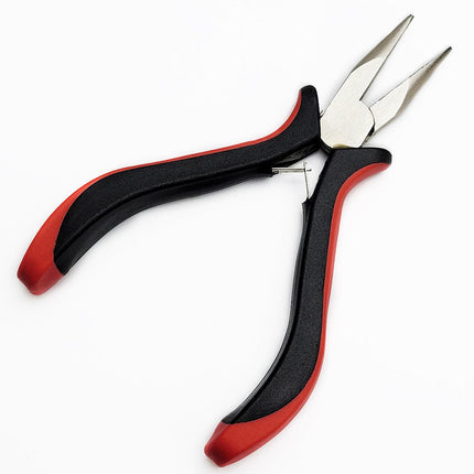 Metal smooth linkies microbead closer tool with black and red handles