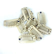 10 Blonde 1.25 inch rubber backed weave clips on white background
