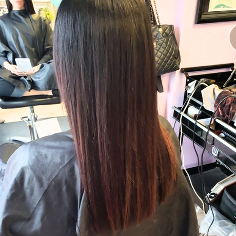 added hair extension for length and thickness